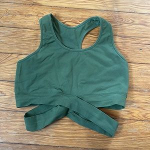 NVGTN army green sports bra